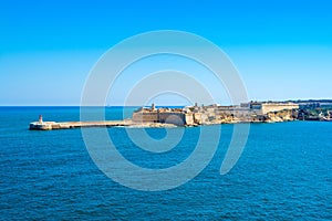 Landscape with old Fort Rinella, Kalkara, Malta