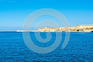 Landscape with old Fort Rinella, Kalkara, Malta