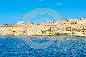 Landscape with old Fort Rinella, Kalkara, Malta