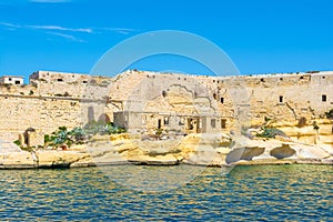 Landscape with old Fort Rinella, Kalkara, Malta