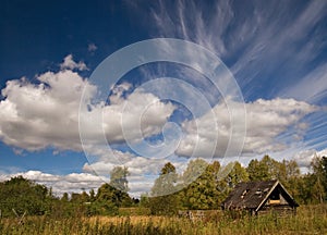 Landscape with old house