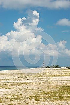 Landscape with old lighthouse,island,Ukraine photo