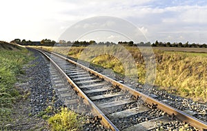 Landscape with old railway track