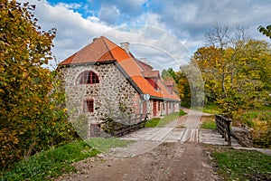 Landscape with an old watermill.