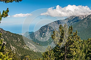 Landscape in Olympus mountain in Greece