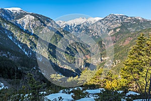 Landscape in Olympus national park in Greece