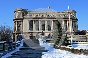 Landscape orientation of a Romanian palace building