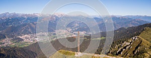 Landscape at the Orobie Alps in a clear and blue day. Landscape from Pizzo Formico Mountain, Bergamo, Italy