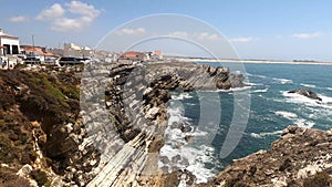 Landscape over the Baleal peninsula village in the municipality of Peniche, Portugal