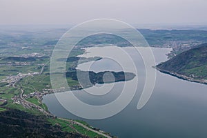 Landscape over Lake Lucerne from Rigi-Kulm viewpoint