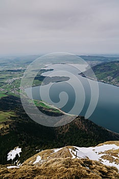 Landscape over Lake Lucerne from Rigi-Kulm viewpoint