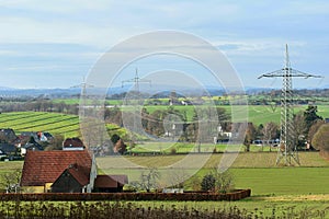 Landscape over scenic view of germany typical.