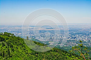 landscape overlooking the city of Almaty