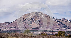 Landscape overlooking peak and abajo peak mountains