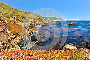 Landscape of Pacific Ocean at Garrapata State Park