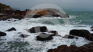 The landscape of Pacific ocean and Yeliu geopark at Taipei, Taiwan, Republic of China