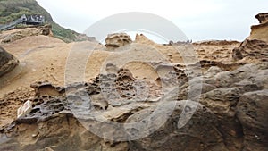 The landscape of Pacific ocean and Yeliu geopark at Taipei, Taiwan, Republic of China