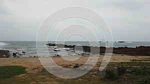 The landscape of Pacific ocean and Yeliu geopark at Taipei, Taiwan, Republic of China