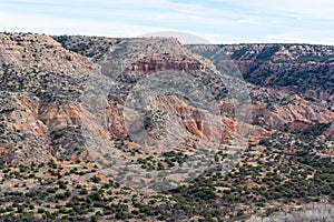 Landscape in Palo Duro Canyon in Texas