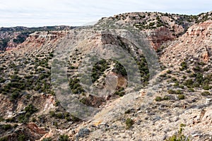 Landscape in Palo Duro Canyon in Texas