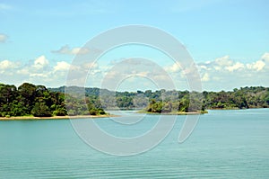 Landscape of the Panama Canal.