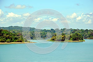 Landscape of the Panama Canal.