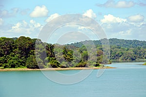 Landscape of the Panama Canal.