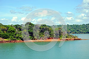 Landscape of the Panama Canal.