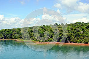 Landscape of the Panama Canal.