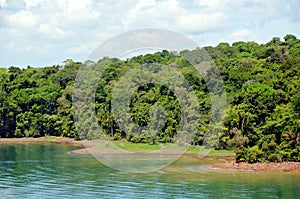 Landscape of the Panama Canal.