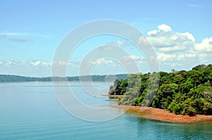 Landscape of the Panama Canal.