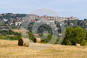 Landscape with panorama of Chianciano