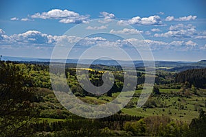 Landscape panorama in the Eifel near Daun