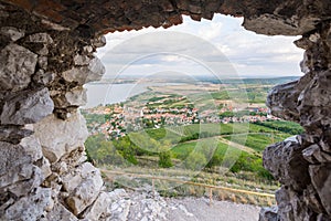 Landscape panorama of the lake, Palava Czech republic