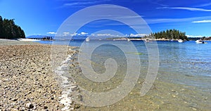 Landscape Panorama of Mansons Landing, Cortes Island, Discovery Islands, British Columbia, Canada