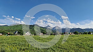 LANDSCAPE PANORAMA IN THE MOUNTAIN COUNTRYSIDES