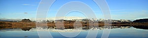 Landscape panorama of the Myrdal JÃ¶kull glacier