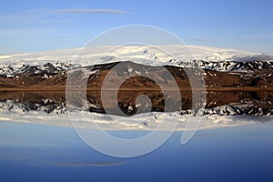 Landscape panorama of the Myrdal JÃ¶kull glacier