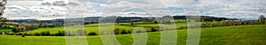 Landscape panorama near the Battle of Bannockburn visitor centre