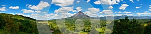 Landscape Panorama picture from Volcano Arenal next to the rainforest, Costa Rica photo