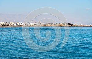 Landscape with panoramic view of Sur, Sultanate of Oman