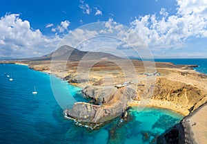 Landscape with Papagayo Beach, Lanzarote photo