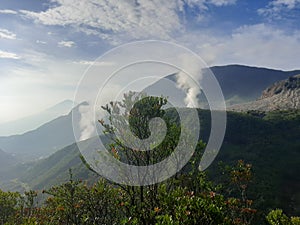 Landscape of the Papandayan volcano