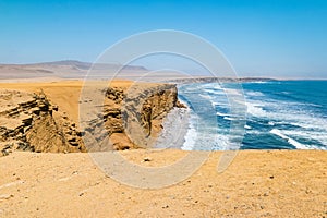 Landscape of the Paracas National Reserve in Peru