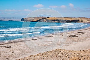 Landscape of the Paracas National Reserve in Peru