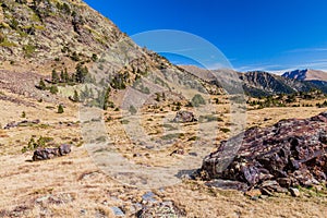 Landscape of Parc Natural Comunal de les Valls del Comapedrosa national park in Andor