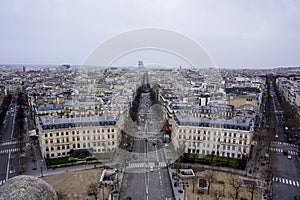 Landscape of Paris city view from above