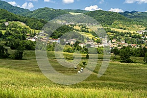 Landscape of Passo del Pelizzone from Morfasso, Piacenza