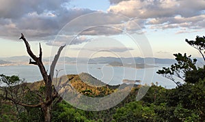 Landscape from peak of the mount Misen