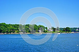 Landscape of Peaks Island and Casco Bay